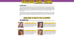 Desktop Screenshot of collegegirlcams.com