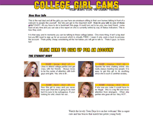 Tablet Screenshot of collegegirlcams.com